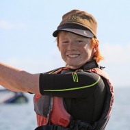 Me Windsurfing and Smiling